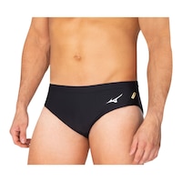 Mizuno Men's Exer Brief Swimsuit Front_Angled_Left