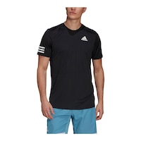 adidas Men's Club 3-Stripe T Shirt Front_Flat