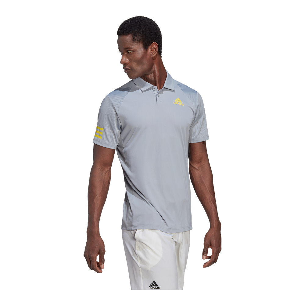 Adidas club 3 sales stripes polo