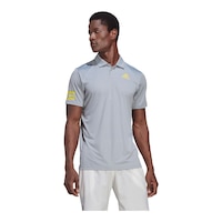 adidas Men's Club 3-Stripe Polo T shirt Front_Angled_Right