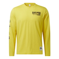 Reebok Men's Flintstones Graphic Long Sleeve Shirt Front_Flat