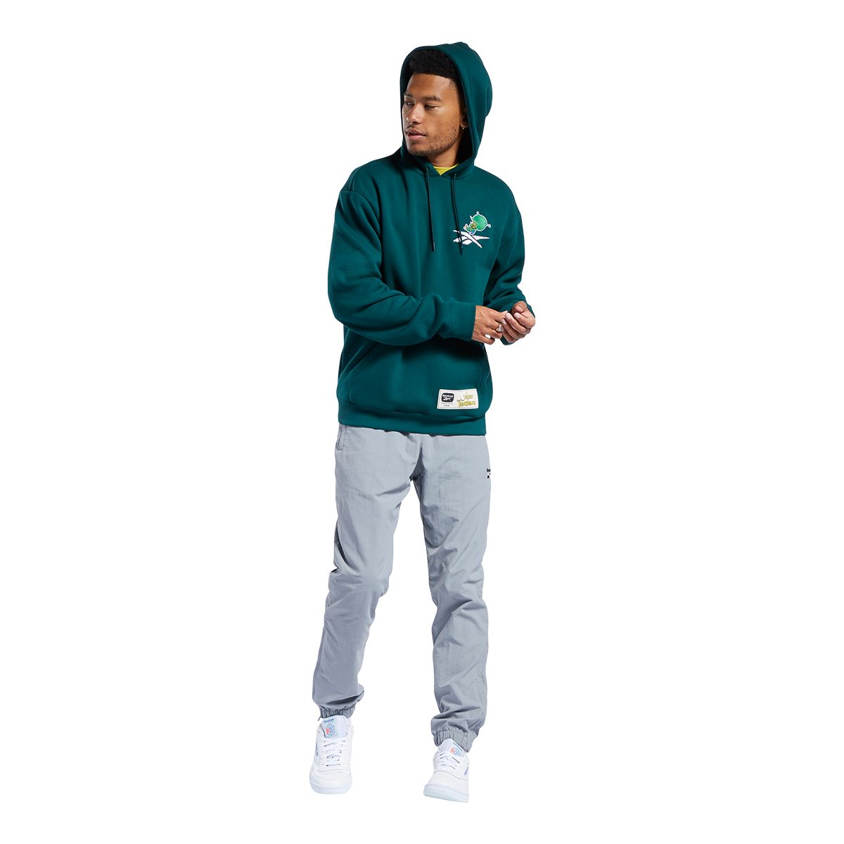 Reebok Men's Flintstones Great Gazoo Hoodie, Pullover, Drawstring