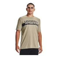 Under Armour Men's Camo Chest Stripe T Shirt Front_Angled_Right