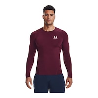 Under Armour Men's HeatGear© Compression Long Sleeve Shirt Front_Flat