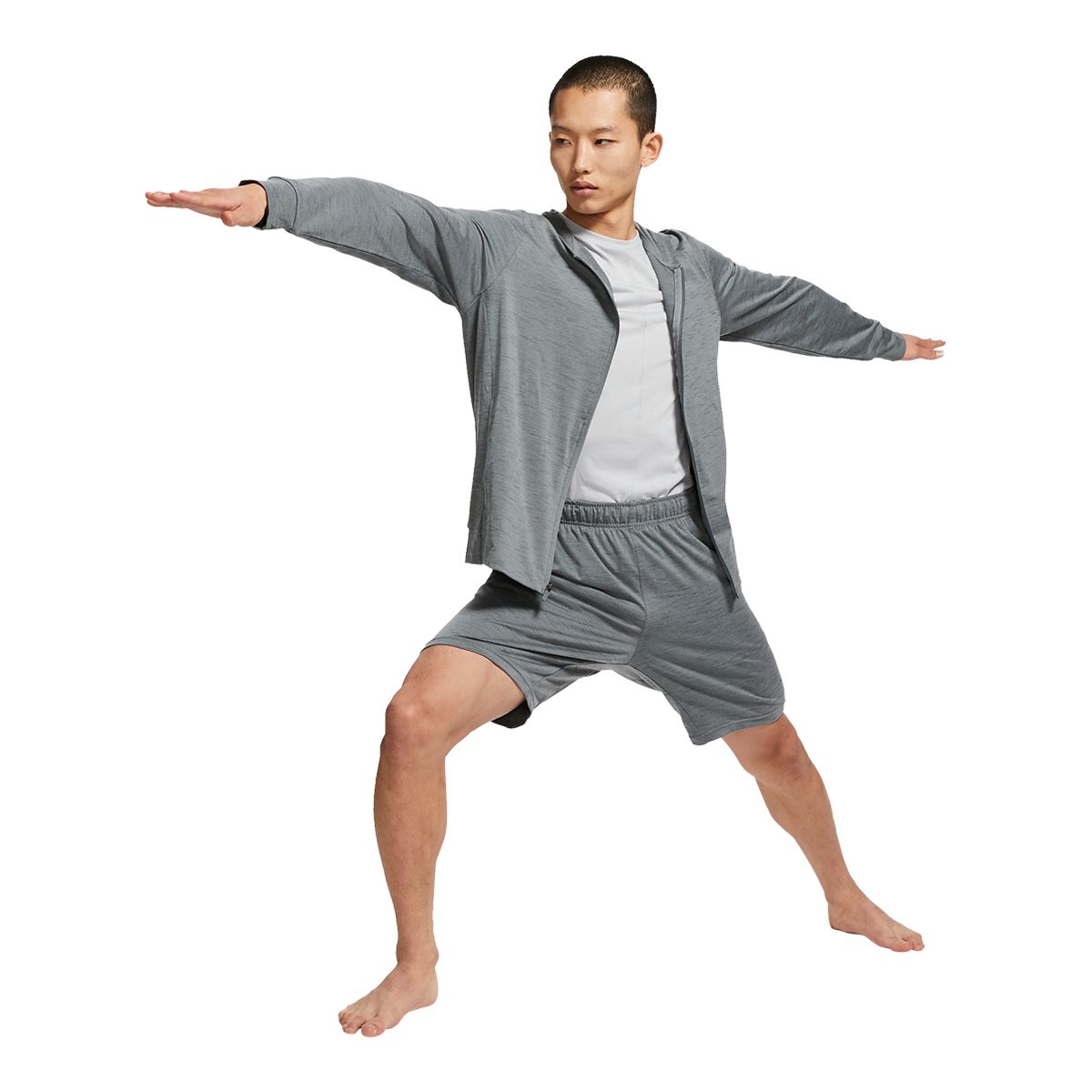 Nike Men's Yoga Full Zip Jacket Hoodie, Lightweight, Dri-Fit