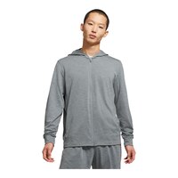 Nike Men's Yoga Full Zip Jacket Hoodie, Lightweight, Dri-Fit Front_Flat