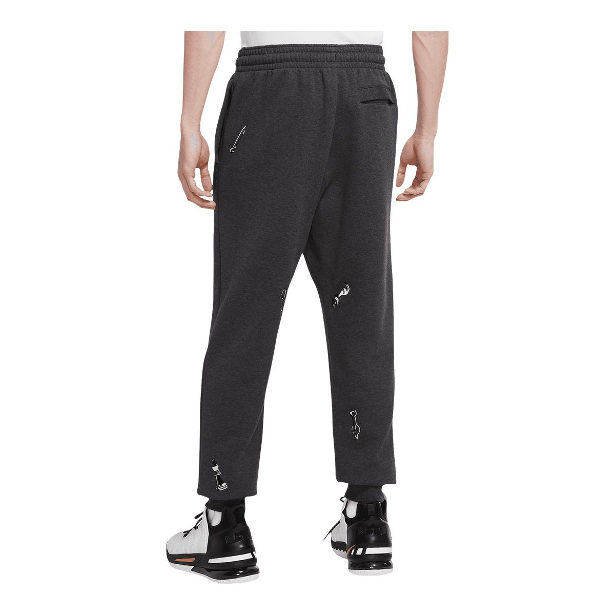 Men's LeBron James Nike Black Fleece Performance Pants