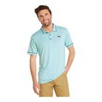 PUMA Golf Men's CLOUDSPUN Monarch Short Sleeve Polo T Shirt, UPF 50 Front_Flat