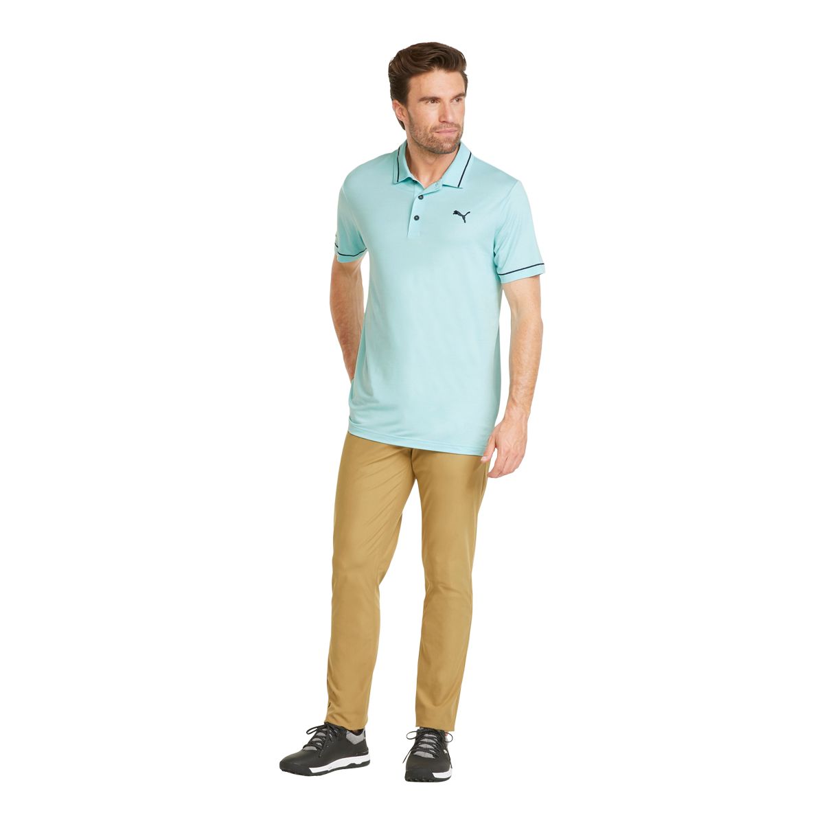 PUMA Golf Men's CLOUDSPUN Monarch Short Sleeve Polo T Shirt, UPF 50
