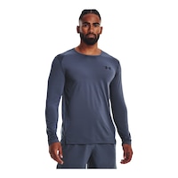 Under Armour Men's Armourprint Long Sleeve T Shirt Front_Angled_Right