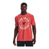 Under Armour Men's Project Rock Iron Circle T Shirt Front_Flat