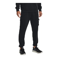 Under Armour Men's Heavyweight Terry Cargo Jogger Pants Front_Three_Fourths_Angled_Right