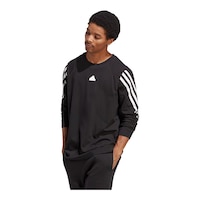 adidas Men's Sportswear FI 3-Stripe Long Sleeve T Shirt Front_Angled_Left