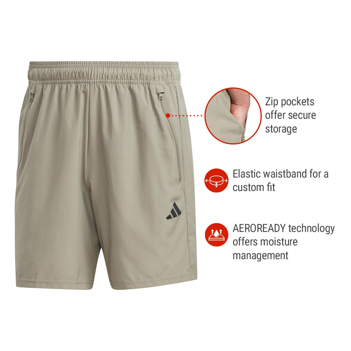 adidas Men's Extended Size TR Woven Shorts