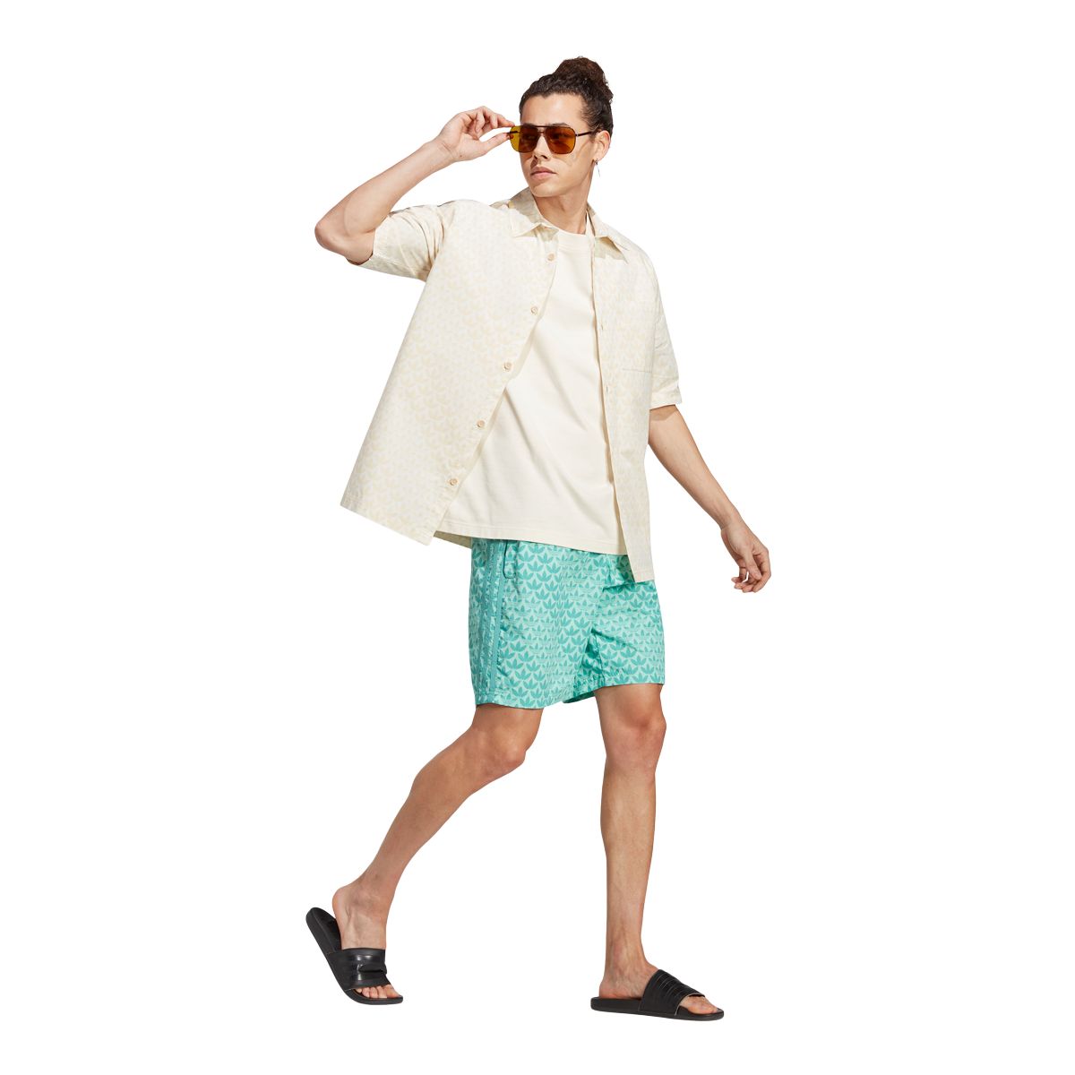 adidas Originals Men's Mono All Over Print SH 19 Inch Volley Shorts