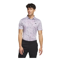 adidas Golf Men's Jacquard Polo T Shirt Front_Flat