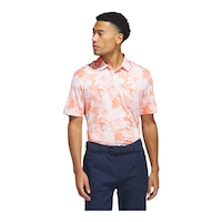 adidas Golf Men's Floral Polo T Shirt Front_Flat