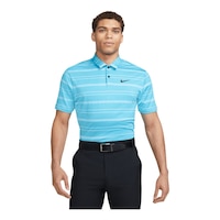 Nike Golf Men's Dri-FIT Tour Stripe Polo T Shirt Front_Flat