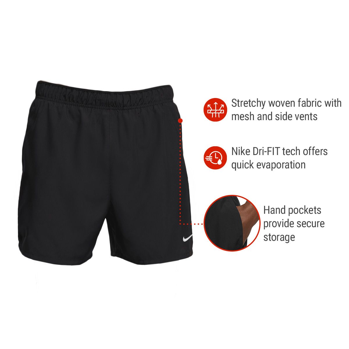 Nike Men's Challenger 2 5 Inch Brief Shorts