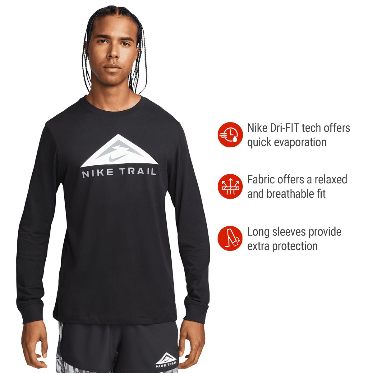 Sportswear Trail Running Long Sleeve Shirt Nike Men's Trail Run