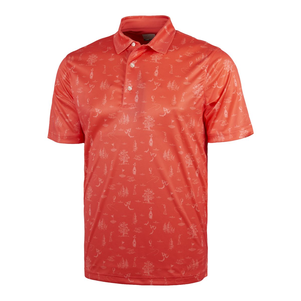 Greg Norman Golf Men's Ml75 Toile Print Polo T Shirt