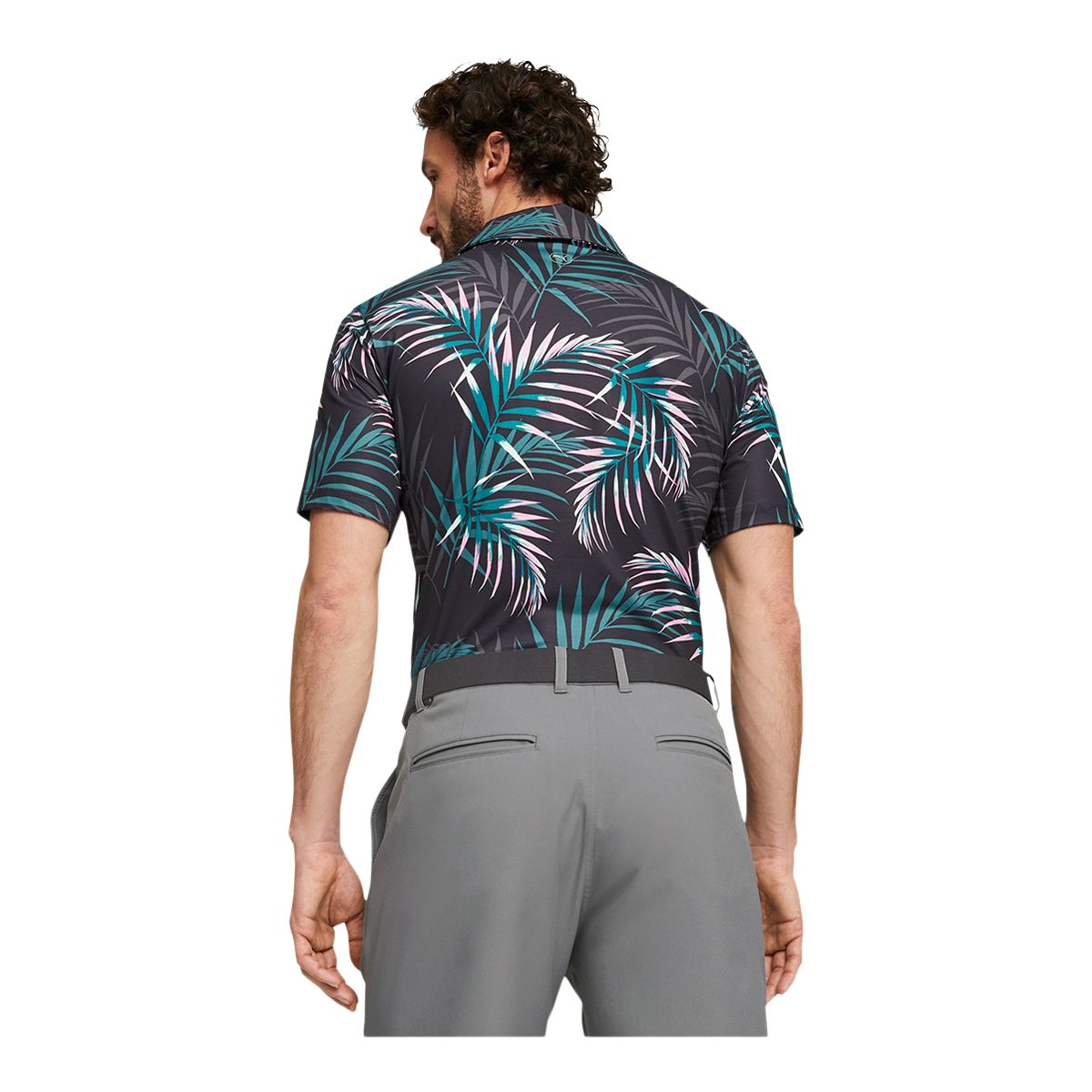 PUMA Men's Cloudspun Palm Leaf Polo T Shirt