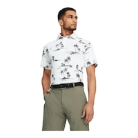 PUMA Men's Cloudspun Low Tide Polo T Shirt Front_Angled_Left