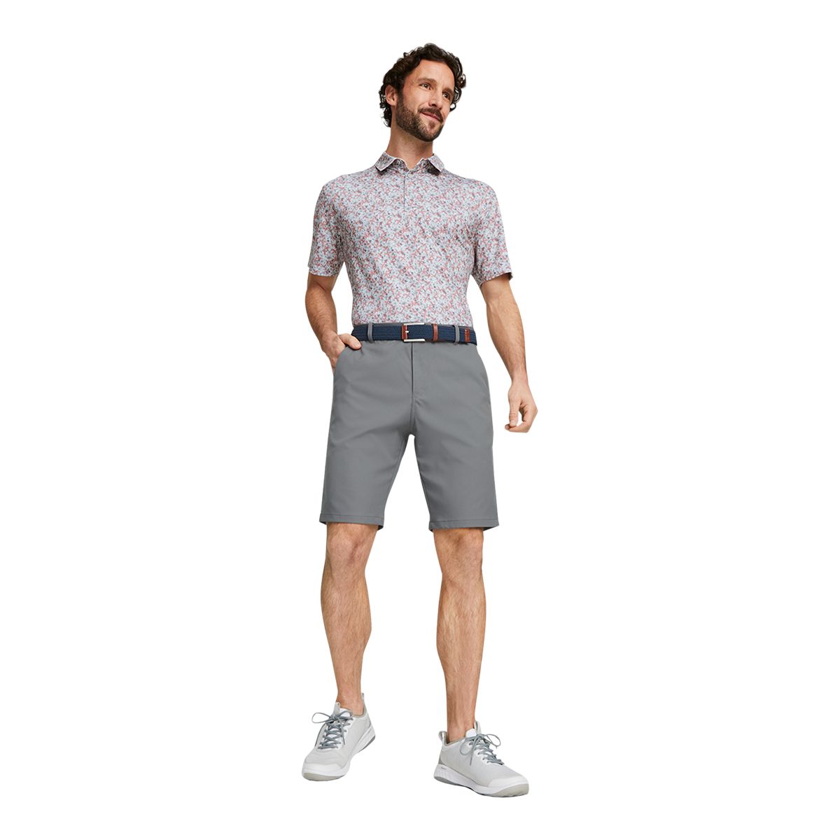 PUMA Men's Mattr Flora Long Sleeve Polo Shirt