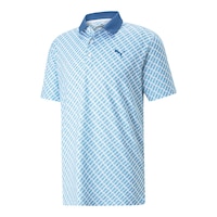 PUMA Men's Mattr Pineapples Polo T Shirt Front_Three_Fourths_Angled_Left