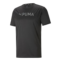 PUMA Men's Train Fit Logo T Shirt Front_Angled_Left
