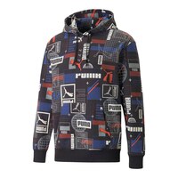 PUMA Men's Classics 4823 All Over Print Pullover Hoodie Front_Angled_Left