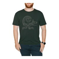 NoMiNoU Men's Wolf And Moon T Shirt Front_Flat