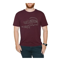 NoMiNoU Men's Wolf T Shirt Front_Flat