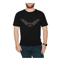 NoMiNoU Men's Eagle T Shirt Front_Flat