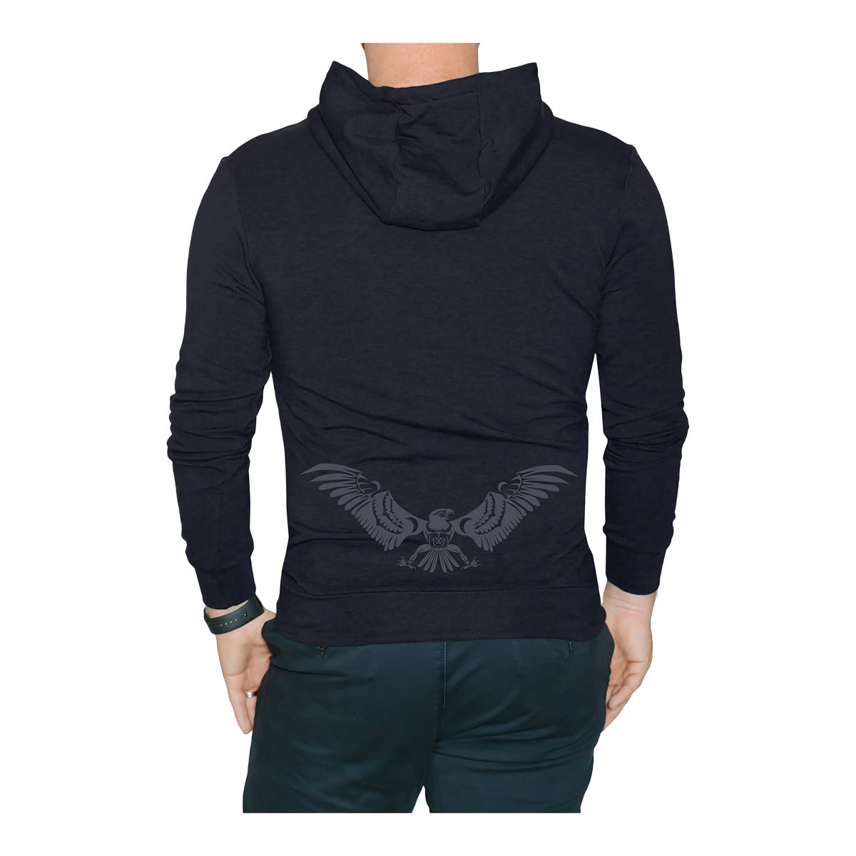 NoMiNoU Men's Eagle Pullover Hoodie