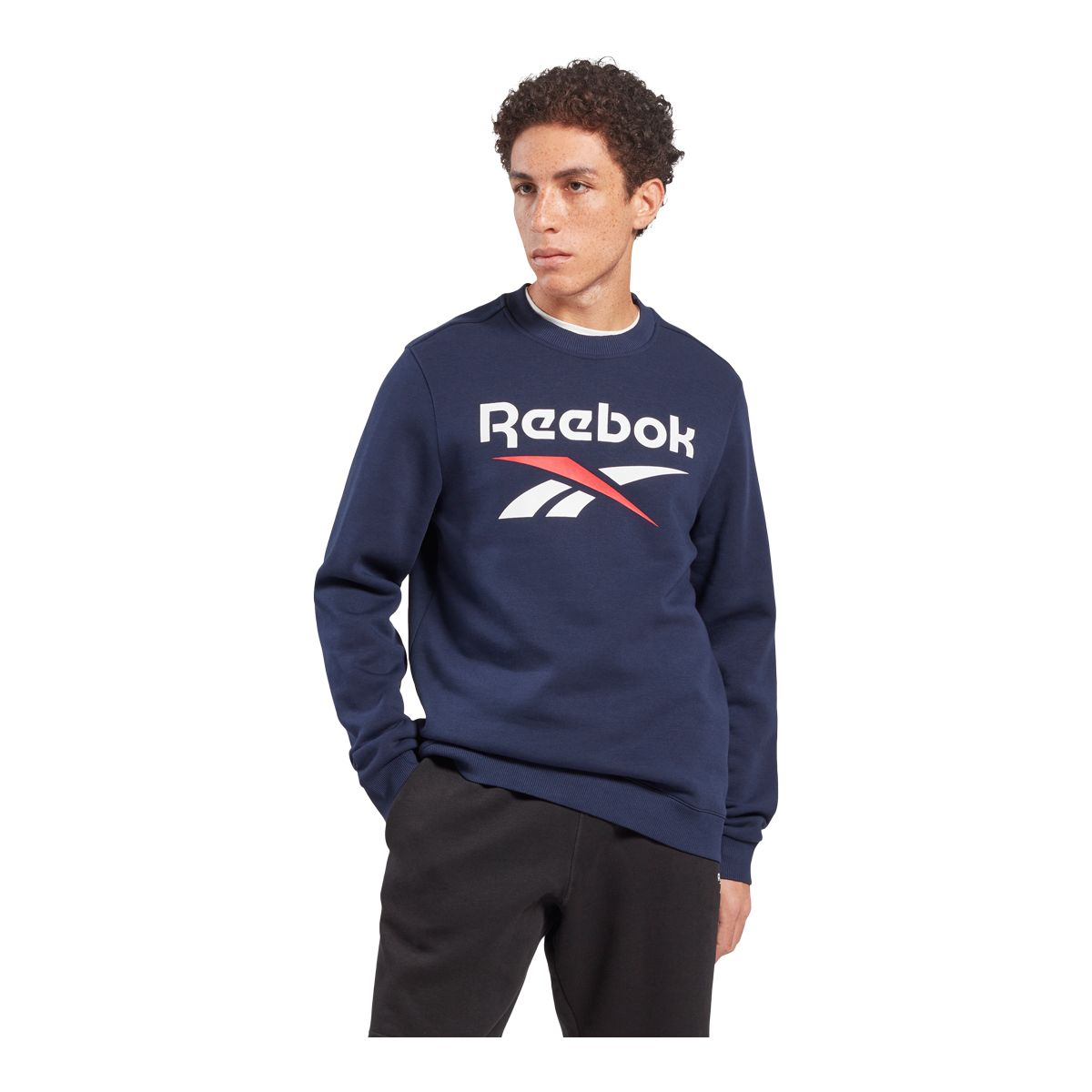 Reebok Men's Id Stacked Logo Sweatshirt