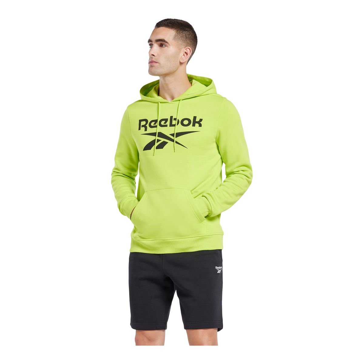 Reebok Men's Id Fleece Stacked Logo Pullover Hoodie