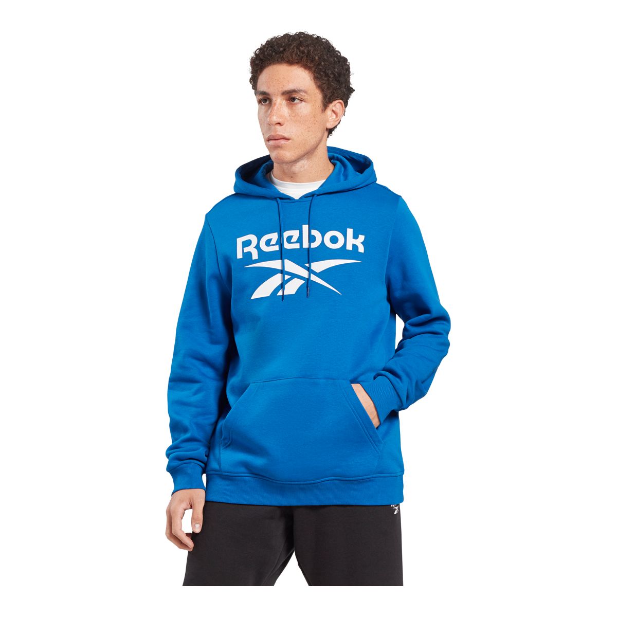 Reebok Men's Id Fleece Stacked Logo Pullover Hoodie