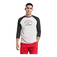 Reebok Men's ID Train 3/4-Sleeve T-Shirt Front_Flat