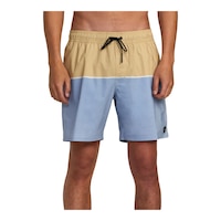 RVCA Men's County Elastic 17 Inch Volley Boardshorts Front_Flat