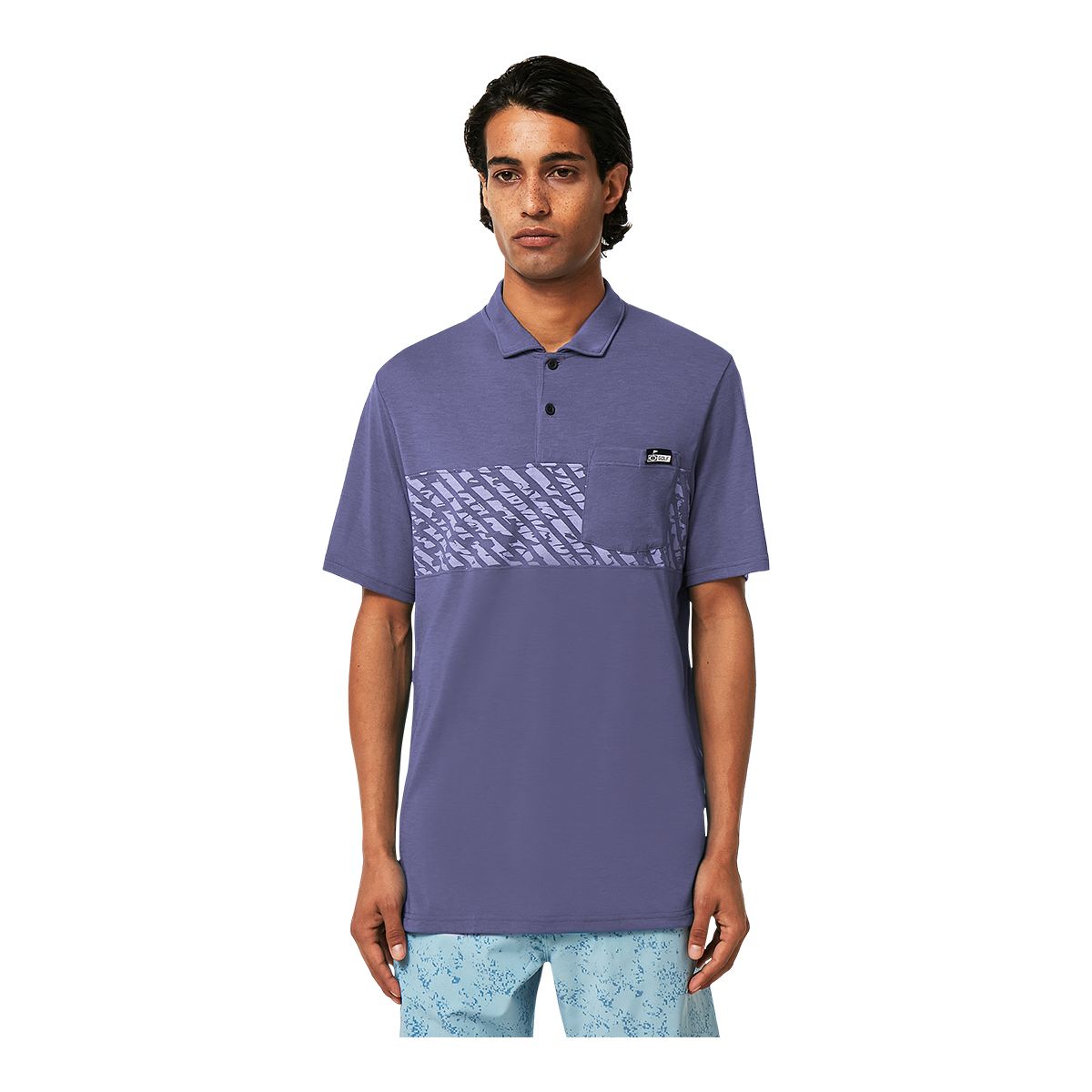 Image of Oakley Men's Sand Stripe Pocket Polo Shirt