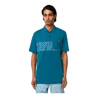 Oakley Men's Sand Stripe Pocket Polo Shirt Front_Flat