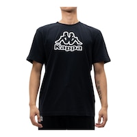 Kappa Sport Logo Dart Short Sleeve Tee - Black Front_Flat
