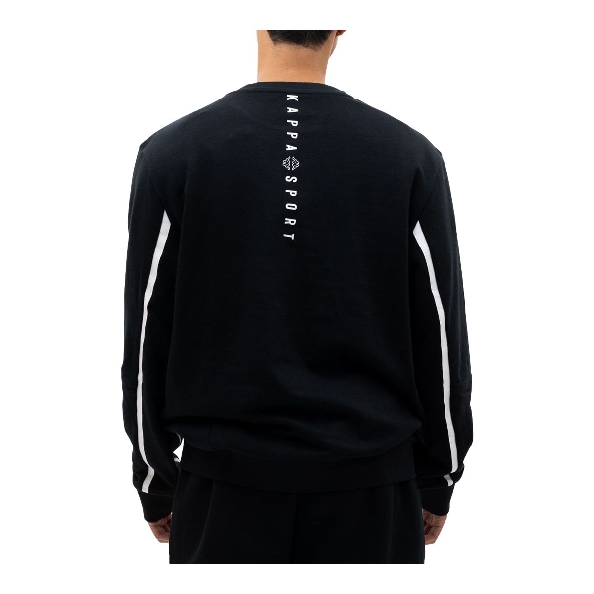 Kappa Sport Logo Damian Long Sleeve Fleece Top - Black