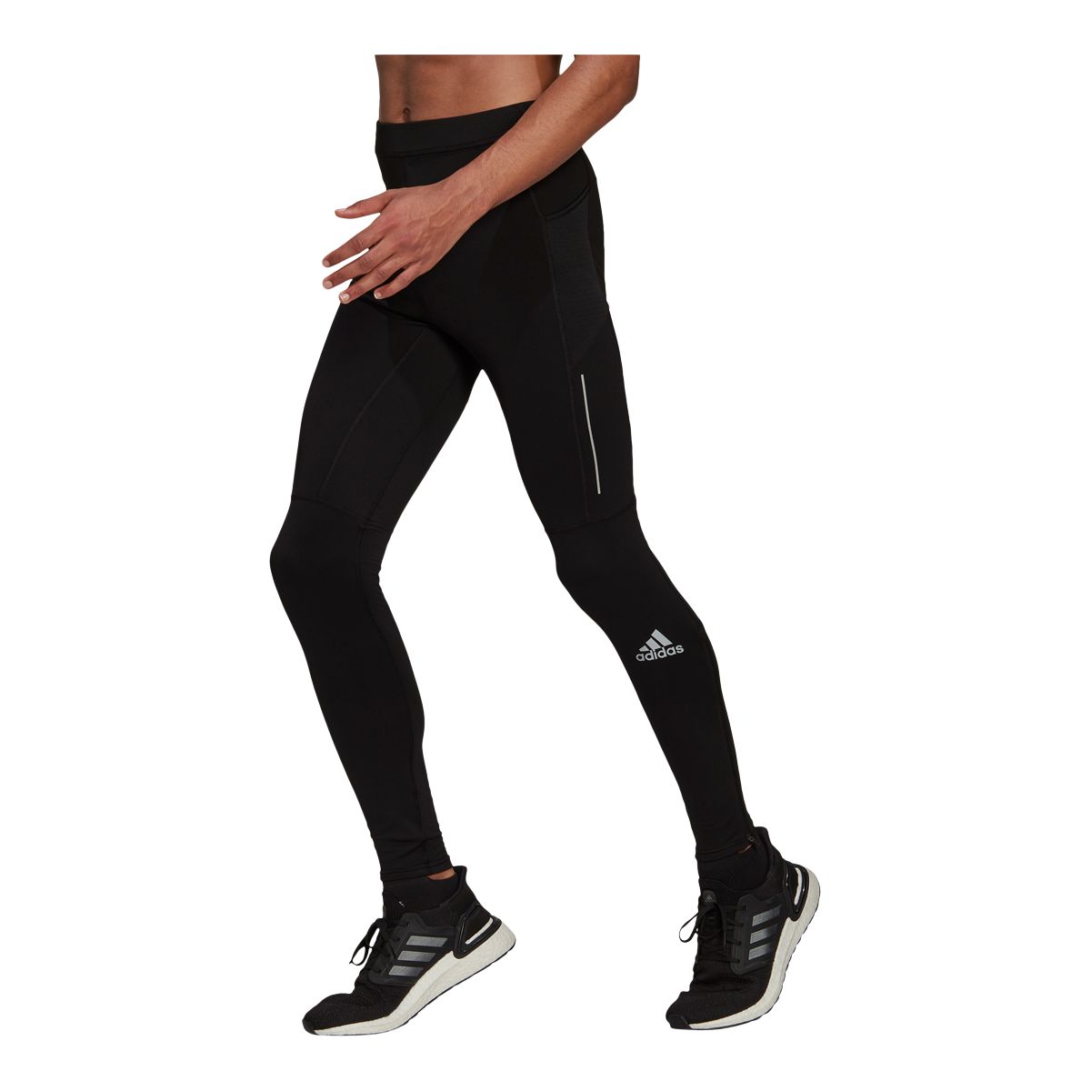 adidas Mens Own The Run Tights - Black