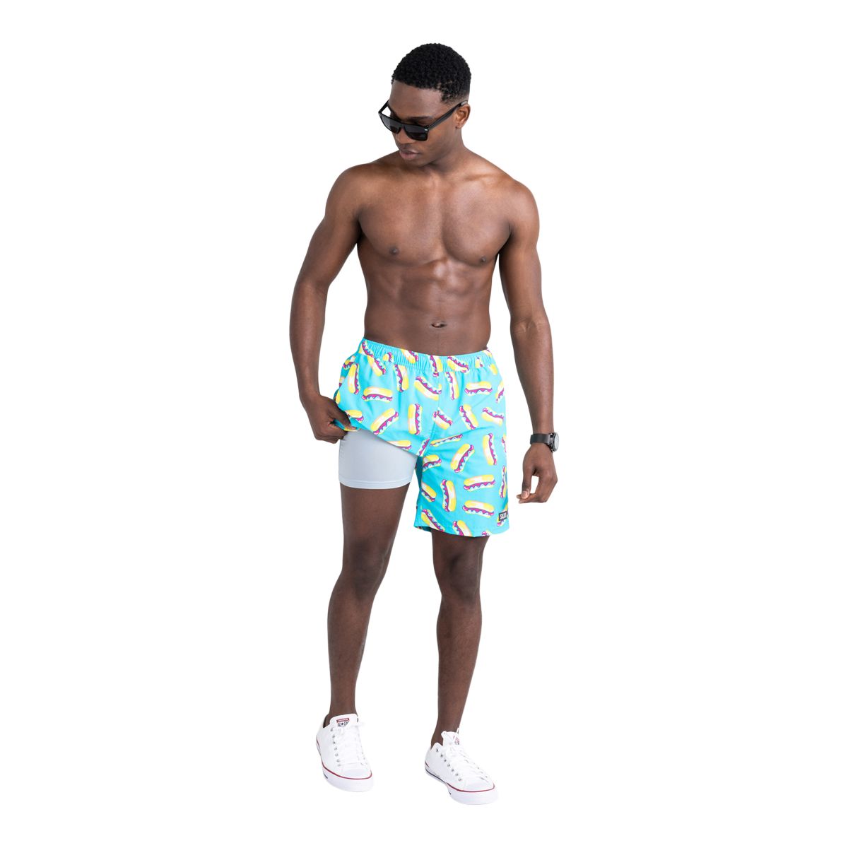 Saxx Men's Go Coastal 7 Inch 2 in 1 Volley Shorts
