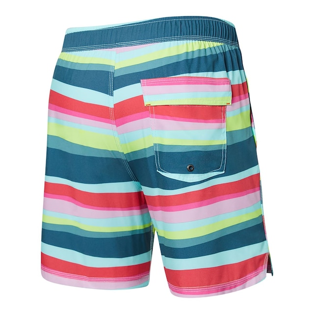 SAXX 5-Inch Oh Buoy 2N1 Volley One Hit Wondermelon Swim Trunks - Multi - FINAL SALE