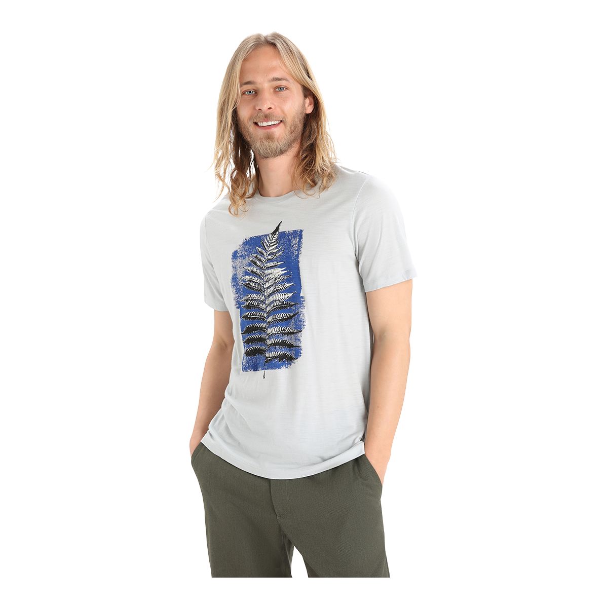 Icebreaker Men's Tech Lite II Fern Imprint T Shirt