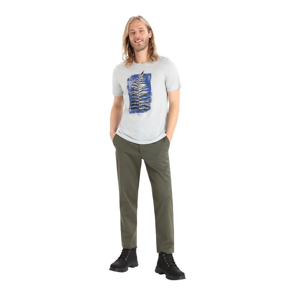 Icebreaker Men's Tech Lite II Fern Imprint T Shirt
