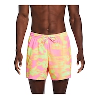 Nike Men's Floral Fade 5 Inch Volley Shorts Front_Flat